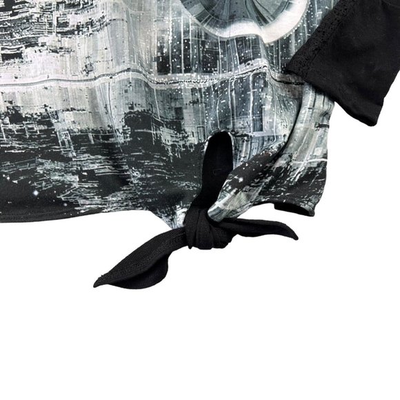 Disney Parks Star Wars Womens Shirt Size Large Long Sleeve Tie Front Waist - Picture 5 of 10